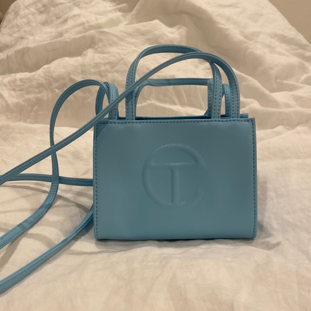 Pool Blue Mini Telfar Shopping Bag